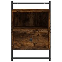 Nachtkastje wandgemonteerd 40x30x61 cm hout gerookt eikenkleur 8720845916008 6