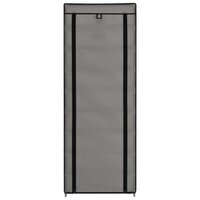Schoenenkast met hoes 57x29x162 cm stof grijs 8719883564760 4