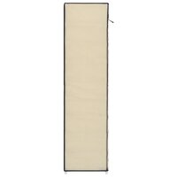 Schoenenkast met hoes 115x28x110 cm stof cr&egrave;me 8719883564777 6