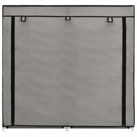 Schoenenkast met hoes 115x28x110 cm stof grijs 8719883564784 4