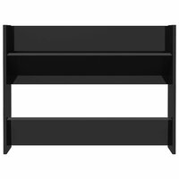 Wandschoenenkast 80x18x60 cm bewerkt hout hoogglans zwart 8720286559567 4