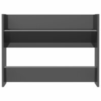 Wandschoenenkast 80x18x60 cm bewerkt hout hoogglans grijs 8720286559581 4