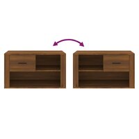 Schoenenkast 80x35x45 cm bewerkt hout bruin eikenkleur 8720287222033 7