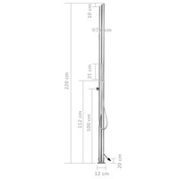 Buitendouche 220 cm roestvrij staal 8720286242186 11