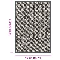 Deurmat getuft 40x60 cm lichtbruin 8720286333426 5