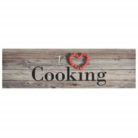 Keukenmat wasbaar cooking-print 45x150 cm fluweel grijs 8720845917678 2