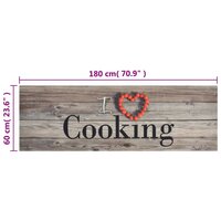 Keukenmat wasbaar cooking-print 60x180 cm fluweel grijs 8720845917685 5