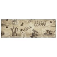 Keukenmat wasbaar koffieprint 60x180 cm fluweel bruin 8721012918559 2