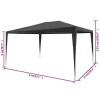 Partytent 3x4 m PE antraciet 8718475709282 6
