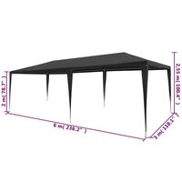 Partytent 3x6 m PE antraciet 8718475709299 6