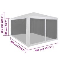 Partytent met 4 mesh zijwanden 4x3 m 8718475709503 6