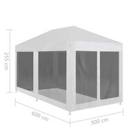 Partytent met 6 mesh zijwanden 6x3 m 8718475709510 5