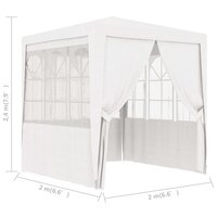 Partytent met zijwanden professioneel 90 g/m&sup2; 2x2 m wit 8719883767598 8