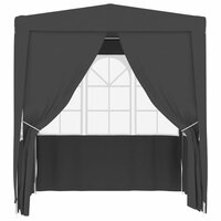 Partytent met wanden professioneel 90 g/m&sup2; 2,5x2,5 m antraciet 8719883767765 2