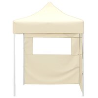 Partytent met 2 zijwanden inklapbaar 2x2 m staal cr&egrave;me 8719883800332 2