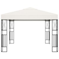 Prieel met LED-lichtslinger 3x3 m stof cr&egrave;mekleurig 8720286365908 4