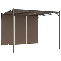 Tuinprieel met zijgordijn 3x3x2,25 m taupe 8720286106822 2