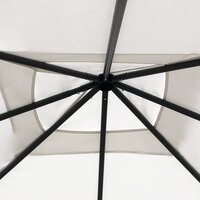 Prieel met paalhoezen 160 g/m&sup2; 3x3x2,6 m cr&egrave;mekleurig 8720286184400 3