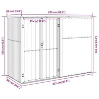 Tuinschuur 225x89x161 cm gegalvaniseerd staal antracietkleurig 8720286512906 7