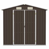 Tuinschuur 205x129x183 cm gegalvaniseerd staal bruin 8719883811505 3