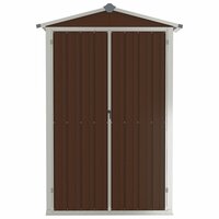Tuinschuur 116x45x175 cm gegalvaniseerd staal bruin 8719883811543 4