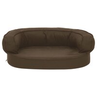 Hondenbed ergonomisch linnen-look 60x42 cm bruin 3