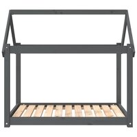 Hondenbed 101x70x90 cm massief grenenhout grijs 5