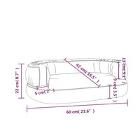Hondenmand ergonomisch schuim 60x42 cm kunstleer donkerblauw 7