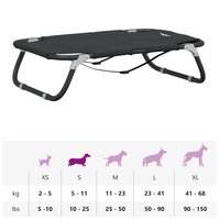 Hondenmand inklapbaar oxford stof en staal antracietkleurig 11