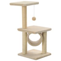 Kattenkrabpaal met sisal krabpalen 65 cm beige 2