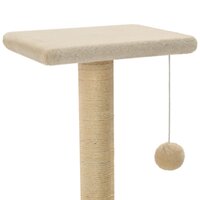 Kattenkrabpaal met sisal krabpalen 65 cm beige 4