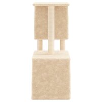 Kattenmeubel met sisal krabpalen 86 cm cr&egrave;mekleurig 5