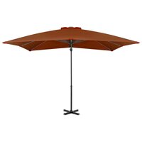 Zweefparasol met aluminium paal 250x250 cm terracottakleurig 2