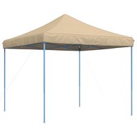 Partytent inklapbaar pop-up 292x292x315 cm beige 2