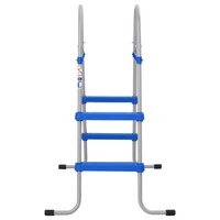 Zwembadladder voor bovengronds zwembad 84 cm staal en kunststof 2