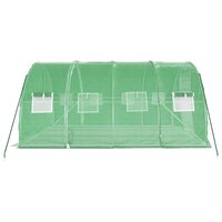 Tuinkas met stalen frame 12 m&sup2; 4x3x2 m groen 5