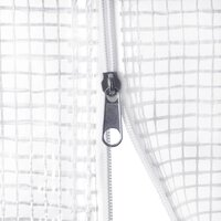 Tuinkas met stalen frame 16 m&sup2; 4x4x2 m wit 10