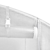 Tuinkas met stalen frame 16 m&sup2; 4x4x2 m wit 11