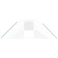 Tuinkas met stalen frame 32 m&sup2; 8x4x2 m wit 4