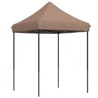 Partytent inklapbaar pop-up 200x200x306 cm bruin 5
