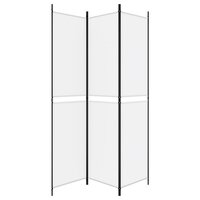 Kamerscherm met 3 panelen 150x220 cm stof wit 4