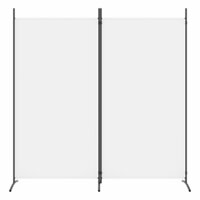 Kamerscherm met 2 panelen 175x180 cm stof wit 3