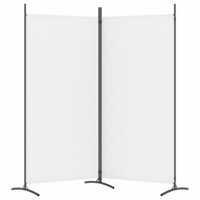 Kamerscherm met 2 panelen 175x180 cm stof wit 5