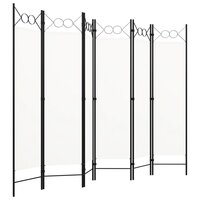 Kamerscherm met 6 panelen 240x180 cm wit 2