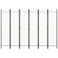 Kamerscherm met 6 panelen 240x180 cm wit 3