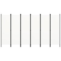 Kamerscherm met 6 panelen 300x180 cm wit 3