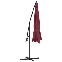 Zweefparasol met aluminium paal 350 cm bordeauxrood 6