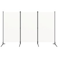 Kamerscherm met 3 panelen 260x180 cm stof wit 2