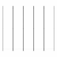 Kamerscherm met 5 panelen 250x220 cm stof wit 3