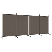 Kamerscherm met 4 panelen 346x180 cm stof antracietkleurig 2